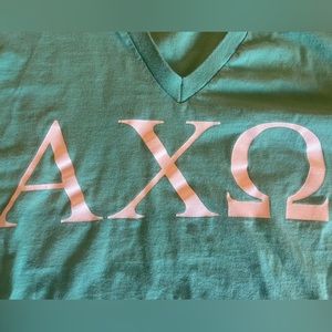 ALPHA CHI OMEGA Screen Printed Tee Size M